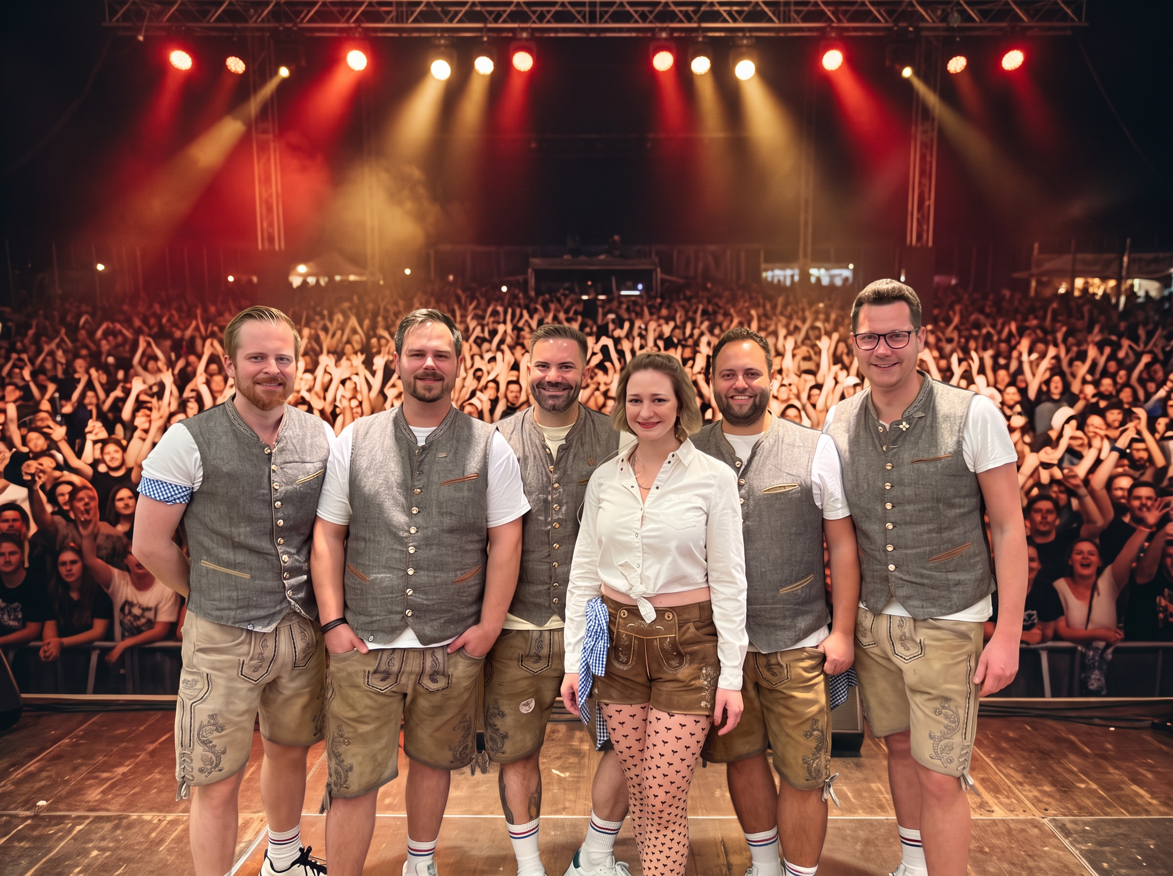 7Promille Band live auf der Bühne